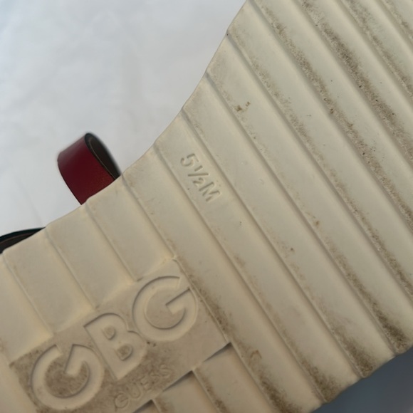 GBG Guess Women's Red Strappy Platform Sandals - Picture 5 of 6